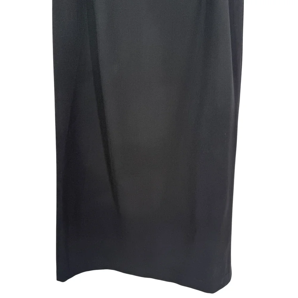 NWT Lauren Ralph Lauren Black Wool Tudor Wrap Maxi Skirt Frog Toggles Size 10 - Picture 11 of 12